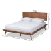Baxton Studio Karine Mid-Century Modern Walnut Brown Finished Wood King Size Platform Bed - MG0004-Ash Walnut-King
