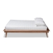 Baxton Studio Karine Mid-Century Modern Walnut Brown Finished Wood King Size Platform Bed Frame - MG0004-Ash Walnut-King-Frame
