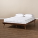 Baxton Studio Karine Mid-Century Modern Walnut Brown Finished Wood Full Size Platform Bed Frame - MG0004-Ash Walnut-Full-Frame