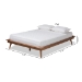 Baxton Studio Karine Mid-Century Modern Walnut Brown Finished Wood King Size Platform Bed Frame - MG0004-Ash Walnut-King-Frame