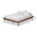 Baxton Studio Karine Mid-Century Modern Walnut Brown Finished Wood King Size Platform Bed Frame - MG0004-Ash Walnut-King-Frame