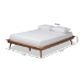Baxton Studio Karine Mid-Century Modern Walnut Brown Finished Wood King Size Platform Bed Frame - MG0004-Ash Walnut-King-Frame