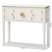 Baxton Studio Aiko Classic and Traditional Japanese-Inspired Off-White Finished 4-Door Wood Console Table - TOK3-Console