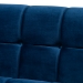 Baxton Studio Loreto Glam and Luxe Navy Blue Velvet Fabric Upholstered Brushed Gold Finished Sofa - TSF-5506-Navy/Gold-SF