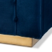 Baxton Studio Loreto Glam and Luxe Navy Blue Velvet Fabric Upholstered Brushed Gold Finished Sofa - TSF-5506-Navy/Gold-SF