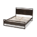 Baxton Studio Inicio Modern and Contemporary Charcoal Brown Finished Wood Queen Size Platform Bed - Inicio-Queen