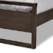 Baxton Studio Inicio Modern and Contemporary Charcoal Brown Finished Wood Queen Size Platform Bed - Inicio-Queen