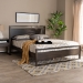 Baxton Studio Inicio Modern and Contemporary Charcoal Brown Finished Wood Queen Size Platform Bed - Inicio-Queen