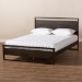 Baxton Studio Inicio Modern and Contemporary Charcoal Brown Finished Wood Queen Size Platform Bed - Inicio-Queen