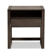 Baxton Studio Inicio Modern and Contemporary Ash Brown Finished 1-Drawer Wood Nightstand - Inicio-NS