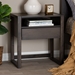Baxton Studio Inicio Modern and Contemporary Ash Brown Finished 1-Drawer Wood Nightstand - Inicio-NS