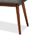 Baxton Studio Flora II Mid-Century Modern Dark Grey Fabric Upholstered Medium Oak Finished Wood Dining Bench - Flora2-Grey/Medium Oak-Bench