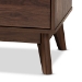Baxton Studio Lena Mid-Century Modern Walnut Brown Finished 3-Drawer Wood Chest - LV4COD4230WI-Columbia-3DW-Chest