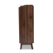 Baxton Studio Lena Mid-Century Modern Walnut Brown Finished 5-Drawer Wood Chest - LV4COD4232WI-Columbia-5DW-Chest