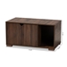 Baxton Studio Jasper Modern and Contemporary Walnut Brown Finished 2-Door Wood Cat Litter Box Cover House - SECHC150040WI-Columbia-Cat House