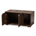 Baxton Studio Jasper Modern and Contemporary Walnut Brown Finished 2-Door Wood Cat Litter Box Cover House - SECHC150040WI-Columbia-Cat House