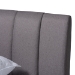 Baxton Studio Brita Mid-Century Modern Grey Fabric Upholstered Walnut Finished Wood King Size Bed - BBT6808-Grey/Walnut-King