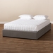 Baxton Studio Leni Modern and Contemporary Light Grey Fabric Upholstered 4-Drawer King Size Platform Storage Bed Frame - CF9045-Light Grey-King