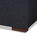 Baxton Studio Leni Modern and Contemporary Dark Grey Fabric Upholstered 4-Drawer King Size Platform Storage Bed Frame - CF9045-Dark Grey-King