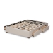 Baxton Studio Leni Modern and Contemporary Beige Fabric Upholstered 4-Drawer King Size Platform Storage Bed Frame - CF9045-Beige-King
