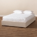 Baxton Studio Leni Modern and Contemporary Beige Fabric Upholstered 4-Drawer King Size Platform Storage Bed Frame - CF9045-Beige-King
