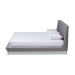 Baxton Studio Naya Mid-Century Modern Grey Fabric Upholstered King Size Wingback Platform Bed - CF9061-Light Grey-King