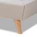 Baxton Studio Naya Mid-Century Modern Beige Fabric Upholstered King Size Wingback Platform Bed - CF9061-Beige-King