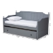 Baxton Studio Millie Cottage Farmhouse Grey Finished Wood Twin Size Daybed with Trundle - MG0010-Grey-Daybed