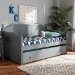 Baxton Studio Millie Cottage Farmhouse Grey Finished Wood Twin Size Daybed with Trundle - MG0010-Grey-Daybed