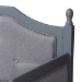 Baxton Studio Mara Classic and Traditional Grey Fabric Upholstered Grey Finished Wood Twin Size Daybed with Trundle - MG0014-Grey/Grey-Daybed