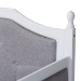 Baxton Studio Mara Classic and Traditional Grey Fabric Upholstered White Finished Wood Twin Size Daybed with Trundle - MG0014-Grey/White-Daybed