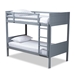 Baxton Studio Elsie Modern and Contemporary Grey Finished Wood Twin Size Bunk Bed