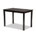 Baxton Studio Mael Modern and Contemporary Sand Fabric Upholstered Espresso Brown Finished 5-Piece Wood Dining Set - RH331C-Sand/Dark Brown-5PC Dining Set