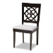 Baxton Studio Renaud Modern and Contemporary Grey Fabric Upholstered Espresso Brown Finished 5-Piece Wood Dining Set - RH332C-Grey/Dark Brown-5PC Dining Set