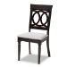 Baxton Studio Lucie Modern and Contemporary Grey Fabric Upholstered Espresso Brown Finished 5-Piece Wood Dining Set - RH333C-Grey/Dark Brown-5PC Dining Set