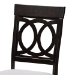 Baxton Studio Lucie Modern and Contemporary Grey Fabric Upholstered Espresso Brown Finished 5-Piece Wood Dining Set - RH333C-Grey/Dark Brown-5PC Dining Set