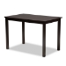 Baxton Studio Cherese Modern and Contemporary Grey Fabric Upholstered Espresso Brown Finished 5-Piece Wood Dining Set - RH334C-Grey/Dark Brown-5PC Dining Set