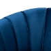 Baxton Studio Emeline Glam and Luxe Navy Blue Velvet Fabric Upholstered Brushed Gold Finished Accent Chair - TSF-66161-Navy/Gold-CC