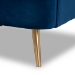 Baxton Studio Emeline Glam and Luxe Navy Blue Velvet Fabric Upholstered Brushed Gold Finished Accent Chair - TSF-66161-Navy/Gold-CC