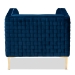 Baxton Studio Seraphin Glam and Luxe Navy Blue Velvet Fabric Upholstered Gold Finished Armchair - TSF-6625-Navy/Gold-CC
