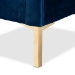 Baxton Studio Seraphin Glam and Luxe Navy Blue Velvet Fabric Upholstered Gold Finished Armchair - TSF-6625-Navy/Gold-CC