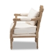 Baxton Studio Clemence French Provincial Ivory Fabric Upholstered Whitewashed Wood Armchair - ASS1037-CC