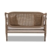 Baxton Studio Clemence French Provincial Ivory Fabric Upholstered Whitewashed Wood Loveseat - ASS1038-LS