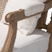Baxton Studio Clemence French Provincial Ivory Fabric Upholstered Whitewashed Wood Loveseat - ASS1038-LS