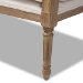 Baxton Studio Clemence French Provincial Ivory Fabric Upholstered Whitewashed Wood Loveseat - ASS1038-LS