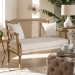 Baxton Studio Clemence French Provincial Ivory Fabric Upholstered Whitewashed Wood Loveseat - ASS1038-LS