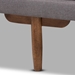 Baxton Studio Marit Mid-Century Modern Grey Fabric Upholstered Walnut Finished Wood Daybed - BBT6812-Grey/Walnut-Daybed