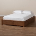 Baxton Studio Wren Modern and Contemporary Walnut Finished 3-Drawer Queen Size Platform Storage Bed Frame - MG6001-Walnut-Queen
