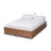 Baxton Studio Wren Modern and Contemporary Walnut Finished 3-Drawer Queen Size Platform Storage Bed Frame - MG6001-Walnut-Queen