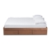 Baxton Studio Wren Modern and Contemporary Walnut Finished 3-Drawer Queen Size Platform Storage Bed Frame - MG6001-Walnut-Queen